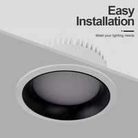Intérieur 3CCT 12W/18W/24W LED Spot Mince Moderne Encastré SMD Downlight Blanc Chaud 3000K COB Puce Auto Couleur pour Hôtel Auto