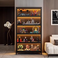 Vitrines à trois faces à cinq portes meubles de maison pour modèles de chambre et de salon présentoir de figurines