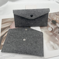 Étui à lunettes vintage en feutre fait main avec fermeture à bouton, taille personnalisée, broderie de logo