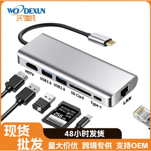 Adaptador Typechub tipo C a HDMI 6 en 1 con lector de tarjetas USB3.0 LAN SD para ordenador portátil y de escritorio - Product Image 5