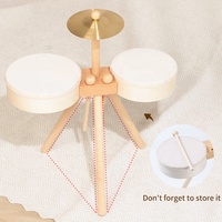 Kids Drum Set for Toddlers 1-3, Montessori Musical Instruments, Preschool Educational Wooden Percussion Music Toys for Baby