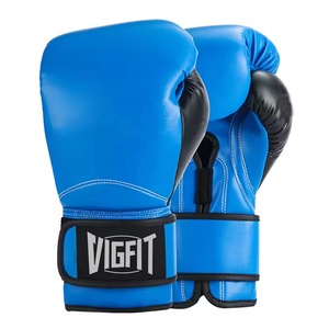 Gants <span class=keywords><strong>de</strong></span> <span class=keywords><strong>kick</strong></span>-<span class=keywords><strong>boxing</strong></span> VIGFIT en cuir PU <span class=keywords><strong>de</strong></span> 14 oz, design à doigts entiers, sangle <span class=keywords><strong>de</strong></span> poignet réglable, ajustement universel, personnalisés - Product Image 4
