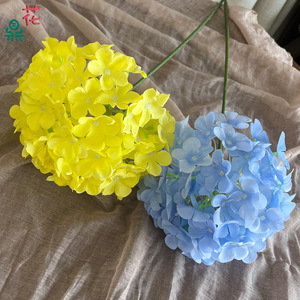 Flores de Hortensia de Seda, 72 Pétalos, Estilo Coreano, Decoración para el Pasillo de Boda, Arreglo Floral Artificial Hecho a Mano para Pared - Product Image 2