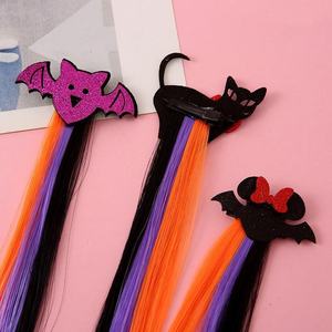 ハロウィンコスチュームウィッグヘアクリップヘッドウェアダックビルバットパンプキンヘアピンプロムパーティーヘアアクセサリー飾りホリデー用品 - Product Image 4