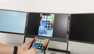 트리플 스크린 모니터 15.6인치 노트북 화면 확장기 IPS LED 1080P FHD 디스플레이 QUADCREATE TRICREATE OEM 맞춤 제작 TYPE C - Product Image 6