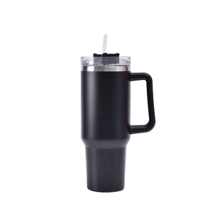 Taza de coche personalizada de 40 oz con asa, vaso térmico de acero inoxidable al vacío, en stock al por mayor - Product Image 1