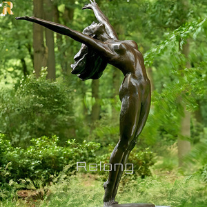 Figurine en métal personnalisée pour l'extérieur Sculpture <span class=keywords><strong>de</strong></span> <span class=keywords><strong>danseuse</strong></span> en bronze - Product Image 3