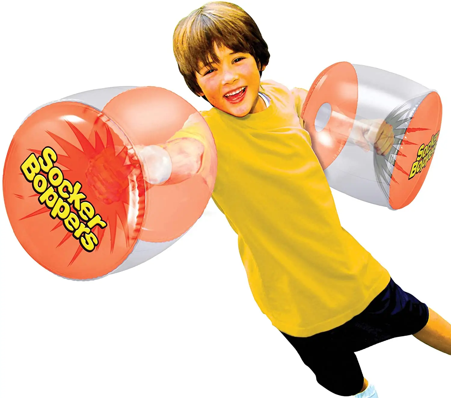 Socker Boppers Inflatable PVC Boxing Pillows 2 Clear Pairs for Kids Multi-Use Inflatable Accessory