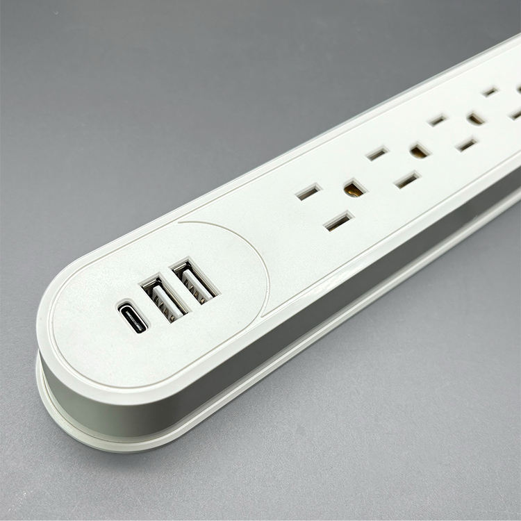 VNX Hot Selling Professional 6Gang With Two USB and Type-C Outlet USA Standard 16A Extension Socket for Home