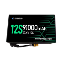 Высокопроизводительная твердотельная батарея 4.45В 6S 12S 14S 18S 24S 91,000мАч 120,000мАч для грузовых дронов/VTOL/eVTOL/тяжелых дронов