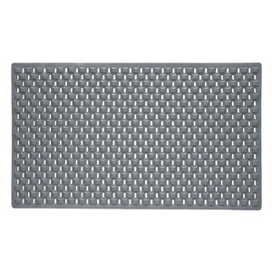 Alfombra de Baño Rectangular Minimalista con Patrón Geométrico, Antideslizante, de Fibra de Poliéster, para Baño y Aseo - Product Image 1