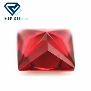 Gema cuadrada de cristal sintético, cristal sintético de corte cuadrado, Gema de cristal rojo rubí, <span class=keywords><strong>color</strong></span> rosa, K9 - Product Image 3