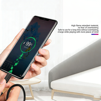Câble de données USB Type-C 3A à charge rapide, 1m, 2m, 3m, plusieurs couleurs, gaine en nylon tressé, conducteur en cuivre pur pour ordinateur et écouteurs