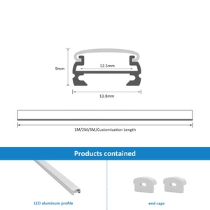 Led striscia di luce diffusore in alluminio canale 074 mensola illuminazione a forma di <span class=keywords><strong>U</strong></span> sistema di canali in alluminio - Product Image 2
