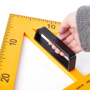 Factory Supply Professional Geometry School Teaching Set Square Plastic Scale Ruler School Stationary