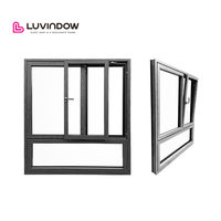 Decoración de casa moderna Ventanas corredizas coloniales negras Imágenes baratas Fabricantes Precio al por mayor Ventanas de aluminio