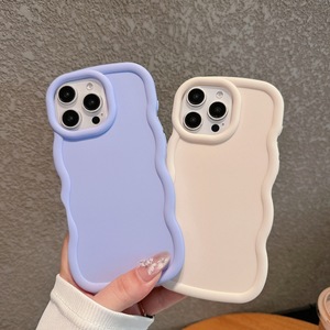 Coque de téléphone antichoc Wave pour iPhone 15/14 Pro Max, nouvelle couleur unie simple - Product Image 1