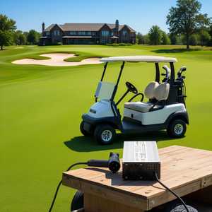 Cargador Eléctrico para Carrito de Golf DB Wholesale de 48V y 15A, Cargador de Batería para Club Car con Pantalla LED y Enchufe de 3 Pines - Product Image 2