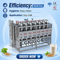 Machine de cuisson de lait de soja entièrement automatique et continue, cuiseur industriel de lait de soja pour ligne de production de tofu, contrôle PLC