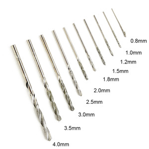 Mini <strong>Diamond</strong> <strong>Coated</strong> Tipped Tip <strong>Twist</strong> <strong>Drill</strong> <strong>Bit</strong> for Jade Metal Agate Jade Gemstones Pearls 0.8, 1.0, 1.2, 1.5, 1.8, 2.0, 2.5, mm