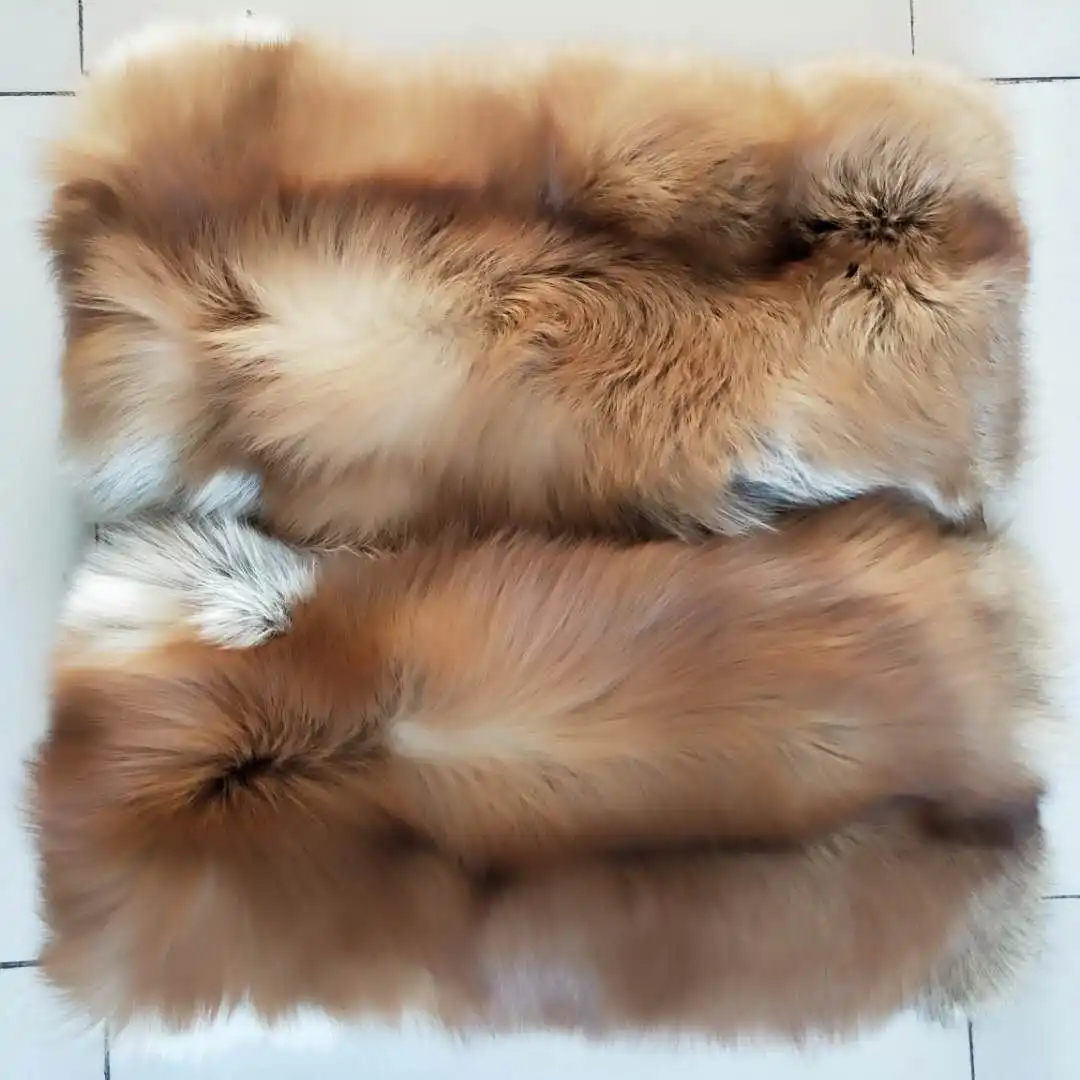 2021 abbigliamento per la casa e arredamento popolare nuova decorazione domestica cuscino in pelliccia di volpe rossa o blu