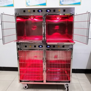 LIZE Veterinary Equipment Metal ICU <strong>Cage</strong> for Cats and Dogs Hospital Animal <strong>Pet</strong> Incubator with Oxygen Veterinary Carrier - Product Image 2