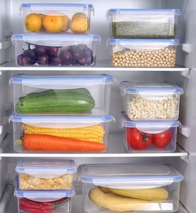 Refrigerador de cocina <span class=keywords><strong>rectangular</strong></span> para microondas resistente al calor, fiambrera de plástico para alimentos, Caja Sellada para almacenamiento de frutas - Product Image 4