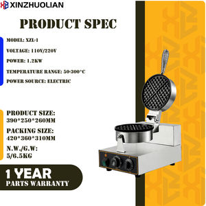 Macchina per Waffle a Prezzo di Fabbrica, Piastra Rotonda per Waffle, Macchina Commerciale per Waffle per Negozi di Snack - Product Image 4