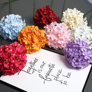 Ortensie artificiali Hortensia Real Touch in lattice ortensia grande testa verde bianco fiore di Hortensia per la decorazione di nozze - Product Image 2