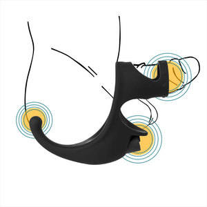 Anello di bloccaggio dello sperma telecomando con bloccaggio elettrico anello di spermatozoo stimolazione in Silicone coppie condividono anello vibrante - Product Image 1