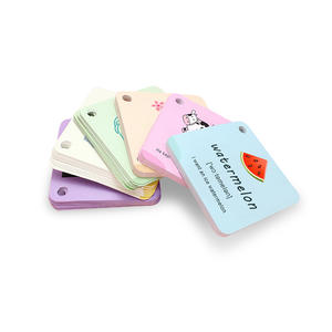 Carte d'apprentissage enfants livre reliure impression bébé dessin animé image couleur personnalisée alphabétique animal plante flashcard - Product Image 3