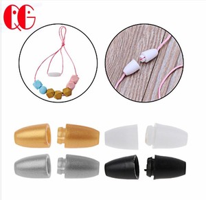 Diskon besar gesper hitam gesper plastik jepit pengaman terpisah dengan 3mm 4mm lubang untuk Kalung Gelang perhiasan pembuatan tali pakaian - Product Image 3