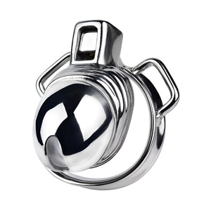 FRRK Metal Chastity Cage Device <b>for</b> <b>Man</b> Realistic Dildo Design Cock Lock Penis Rings Sex <b>Toys</b> Stainless Steel BDSM Sexual Shop - Product Image 3