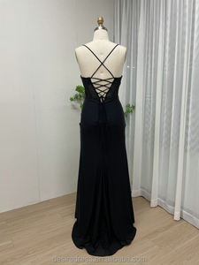 Vestido de Fiesta Azul Rey Brillante MB40194 con Abertura para Damas, Vestido de Noche Formal con Tirantes Espagueti y Estilo Sirena para Bodas - Product Image 6