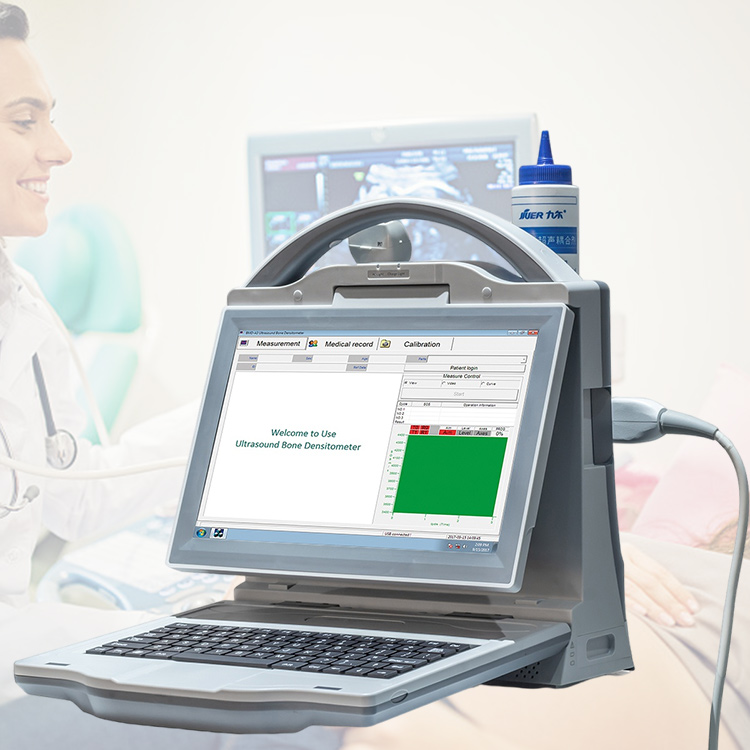 Escáner de densidad ósea Máquina médica portátil de densitómetro óseo por ultrasonido