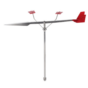 Capteur de vent en acier inoxydable pour bateaux avec queue rouge et bras réglable - Product Image 1