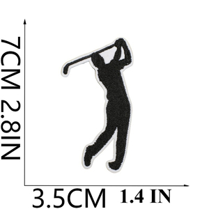 Dessin animé Golf Club broderie Patch autocollant chapeau de soleil Zhang <span class=keywords><strong>Zai</strong></span> cours vêtements ordinateur décoratif tissé fer sur feutre tissu - Product Image 2