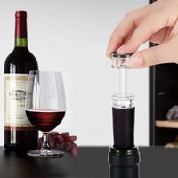 Bouchon de bouteille à vin rouge sous vide pour conserver la fraîcheur, pompe à air, bouchon de conservation, outil de scellement, boîte noire, respirateur à vin