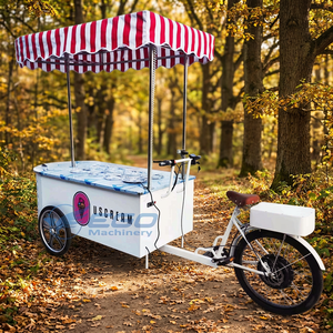 Chariots alimentaires mobiles électriques en acier inoxydable, véhicules de vente ambulante personnalisés, vélos à fleurs, camionnettes alimentaires zéro émission à vendre - Product Image 1