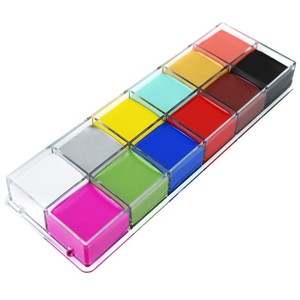 <span class=keywords><strong>Pintura</strong></span> Corporal Acrílica Temporal de 96G, 12 Colores, <span class=keywords><strong>para</strong></span> Cara y Cuerpo de Adultos, con Plantillas - Crema de Larga Duración - Product Image 1