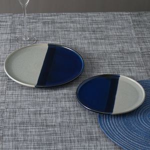 Platos de Cerámica Modernos LovingHome en Azul y <span class=keywords><strong>Gris</strong></span>, <span class=keywords><strong>Vajilla</strong></span> para el Hogar, Restaurante, Ramadán, Decoración de Mesa - Product Image 2