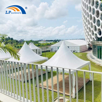 Structure en aluminium imperméable transparente 5x5m tente gazebo chapiteau temporaire pour mariage et événement pour 25 personnes