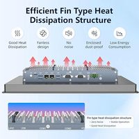 Panel PC Industrial Integrado Sin Ventilador de 17 Pulgadas con Pantalla Táctil Capacitiva de 10 Puntos, IP65, Computadora Todo en Uno