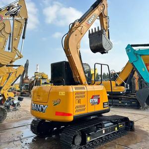 Excavadora de cadenas Sany75C usada, 7.5 toneladas, cucharón de 0.3m³, marca china original, excavadora pequeña para construcción, pocas horas, buen estado. - Product Image 2