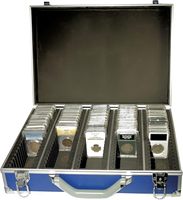 Conception personnalisée vente chaude noir argent couleur porte-monnaie 20pc 30pc 50pc 100pc pièce de stockage boîtier en aluminium pour les collectionneurs de pièces