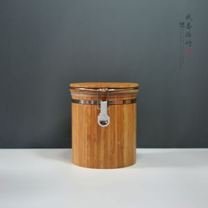 <b>Bamboo</b> Storage <b>Containers</b> Cylinder Airtight With <b>Bamboo</b> Lid Food Storage Jar Set - Product Image 4