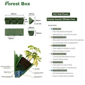 Jardinière verticale empilable à usage domestique avec système d'irrigation goutte à goutte pots de fleurs jardinière - Product Image 2