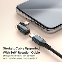 Support pour ordinateur portable Charge rapide Type C Adaptateur mâle PD 240W Rotation à 540 degrés Adaptateur USB Type C