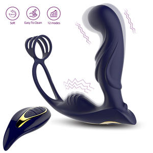 Máquina masajeadora de próstata recargable por USB, con luces indicadoras, tratamiento potente de vibración, máquina de estimulación Anal, 12 patrones - Product Image 1