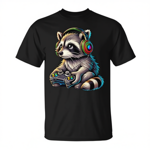 Camiseta Gaming Raccoon para jugadores, hombres, niños, ropa para amantes de los videojuegos - Product Image 2
